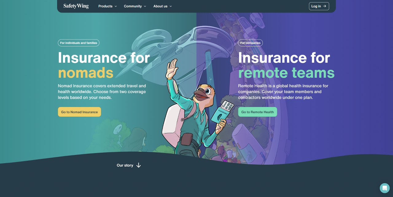 SafetyWing's website.