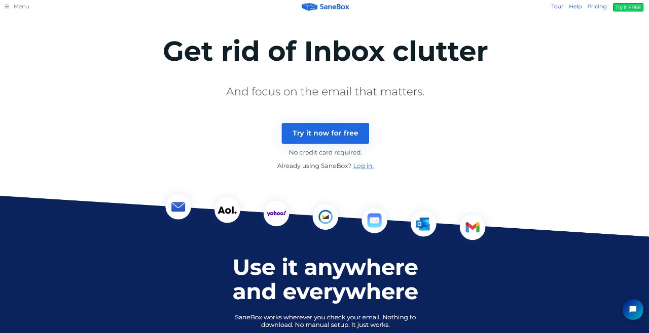 Sanebox website.