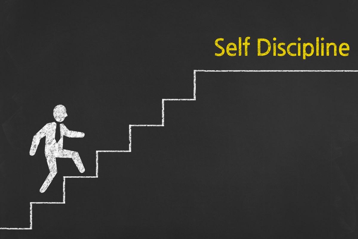 Self Discipline - Business Chalkboard Background.