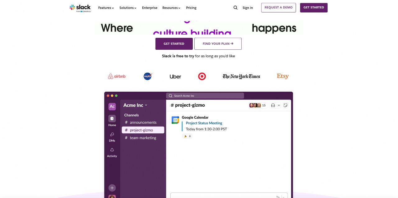 Slack's website.