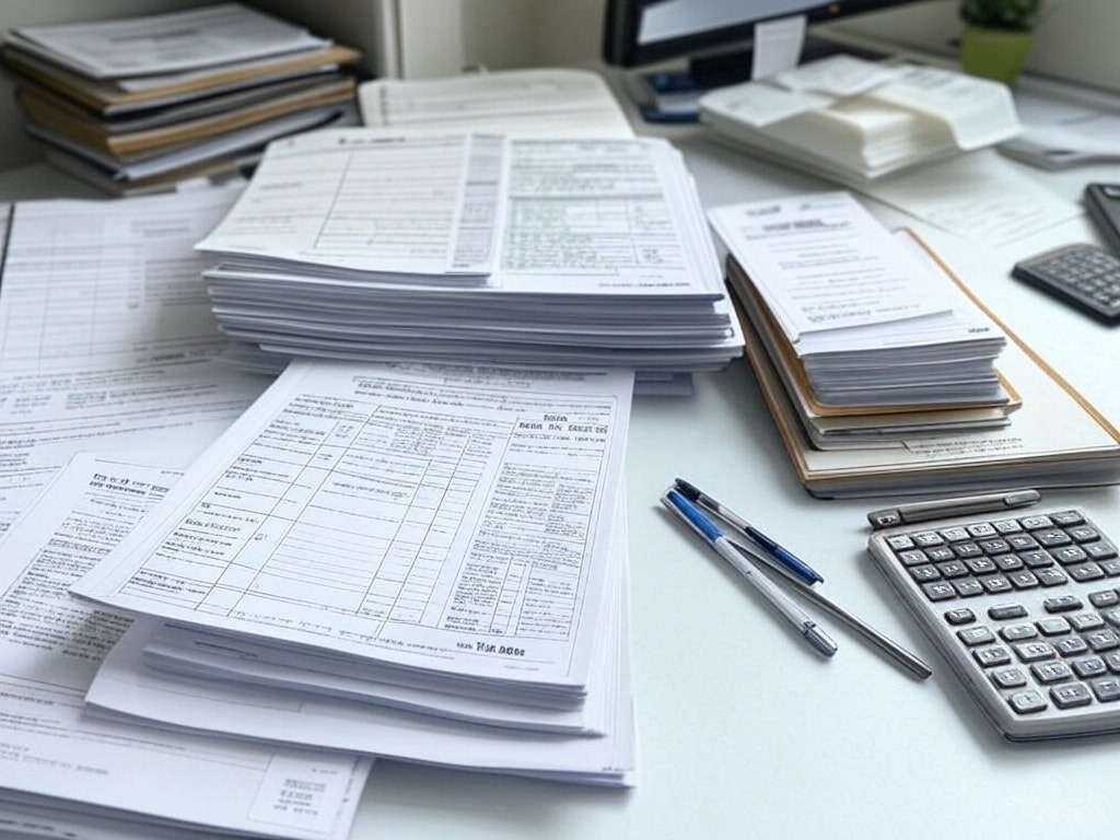 Tax paperwork.