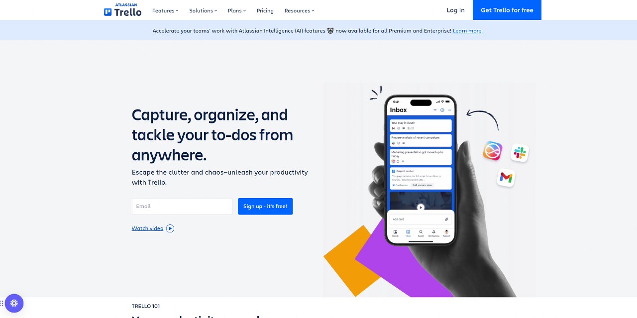 Trello's website.