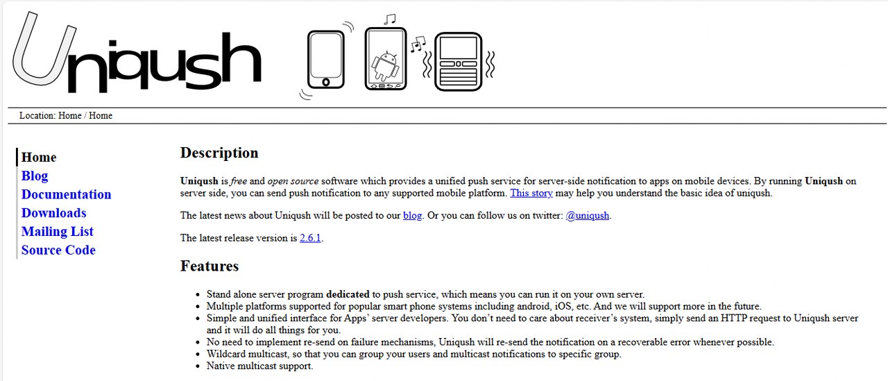 Uniqush website