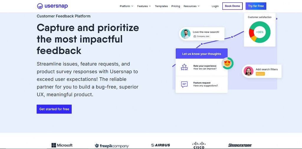 Usersnap website.