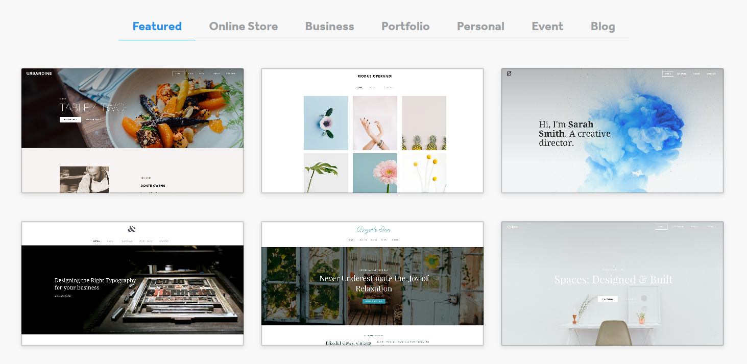 ภาพหน้าจอของการออกแบบออนไลน์ของ Weebly