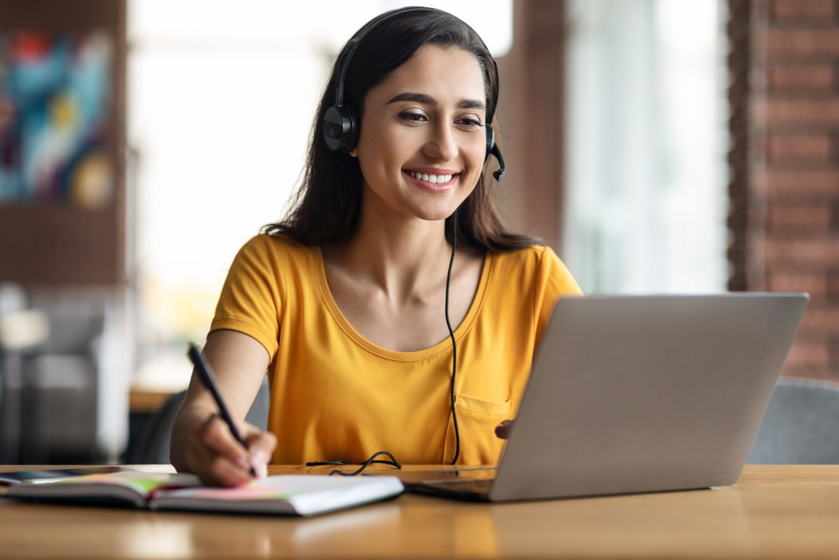 Woman Studying Online.