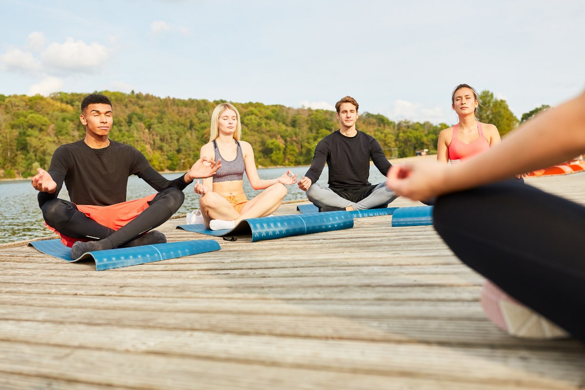 Young People Doing meditation Workshop.