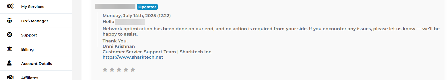 sharktech support response2