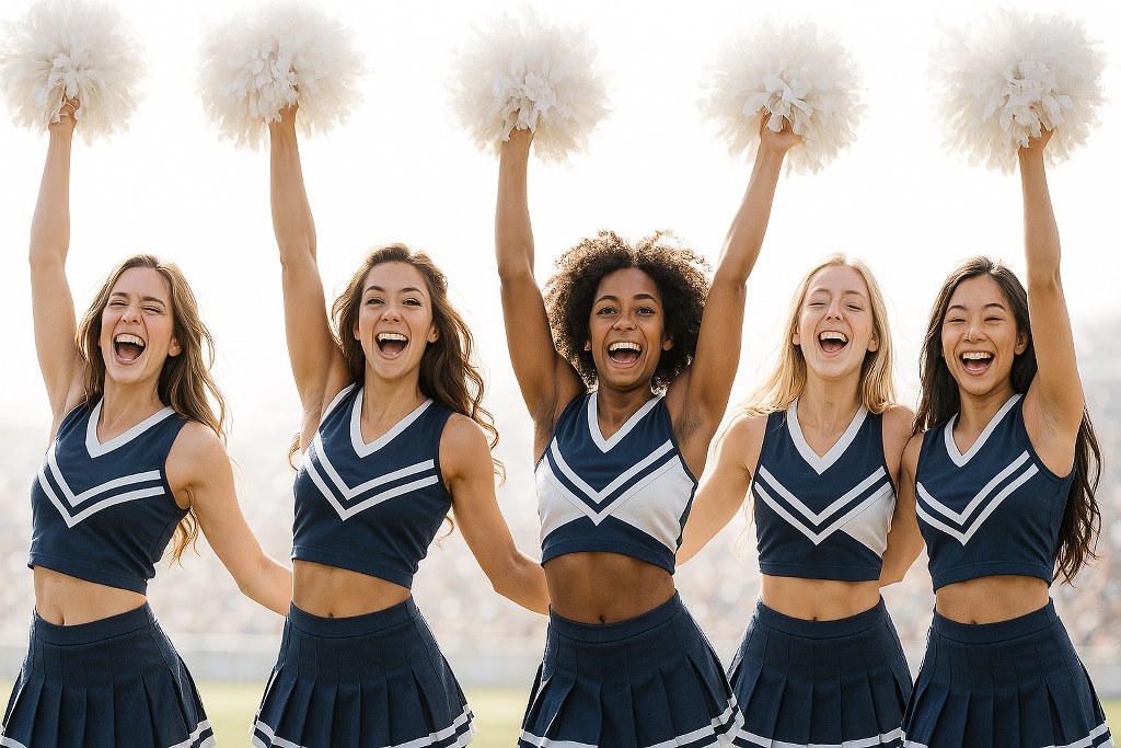 A cheering squad.
