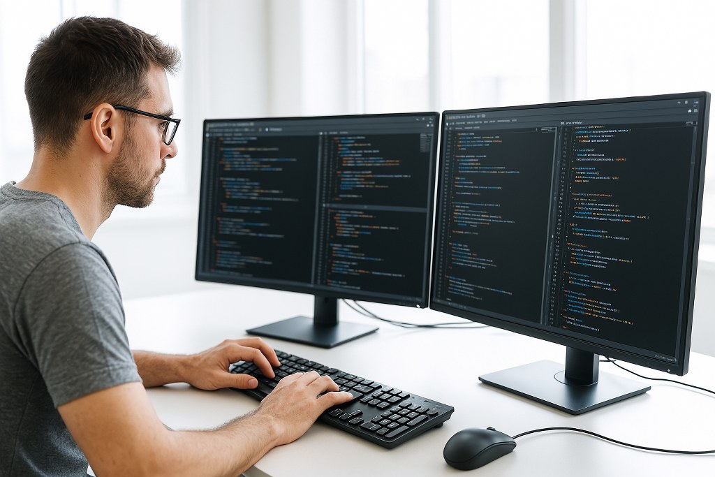 A developer writing code.