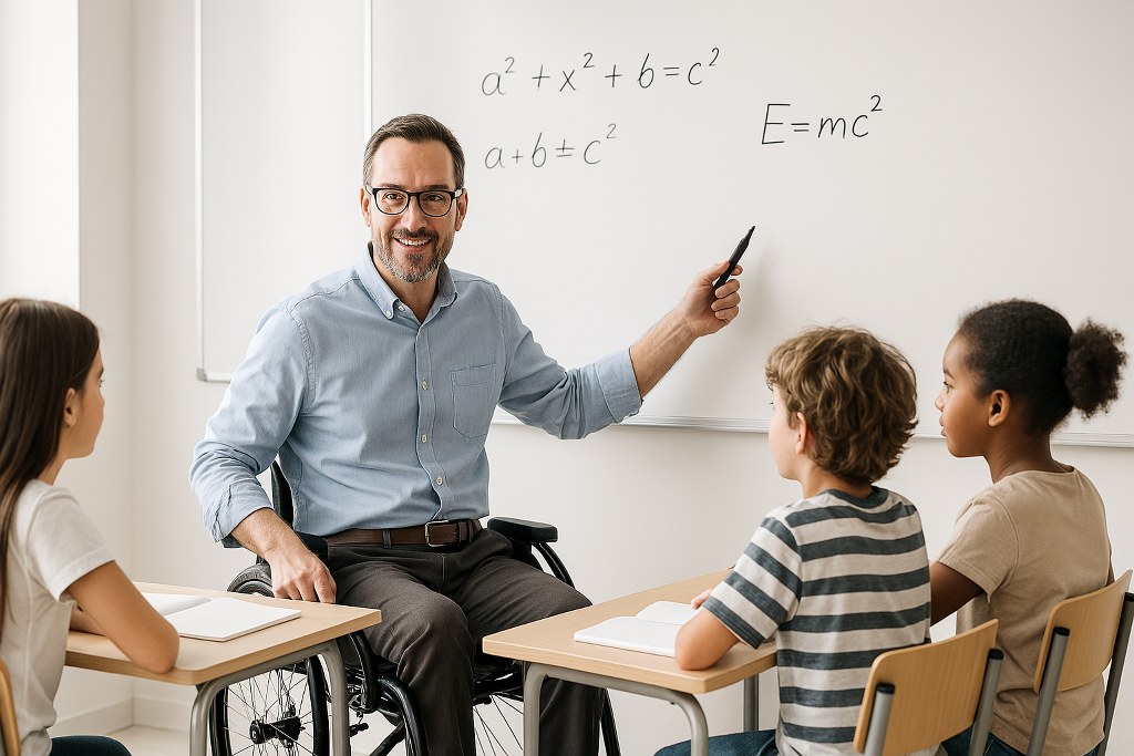 A disabled Physics teacher.