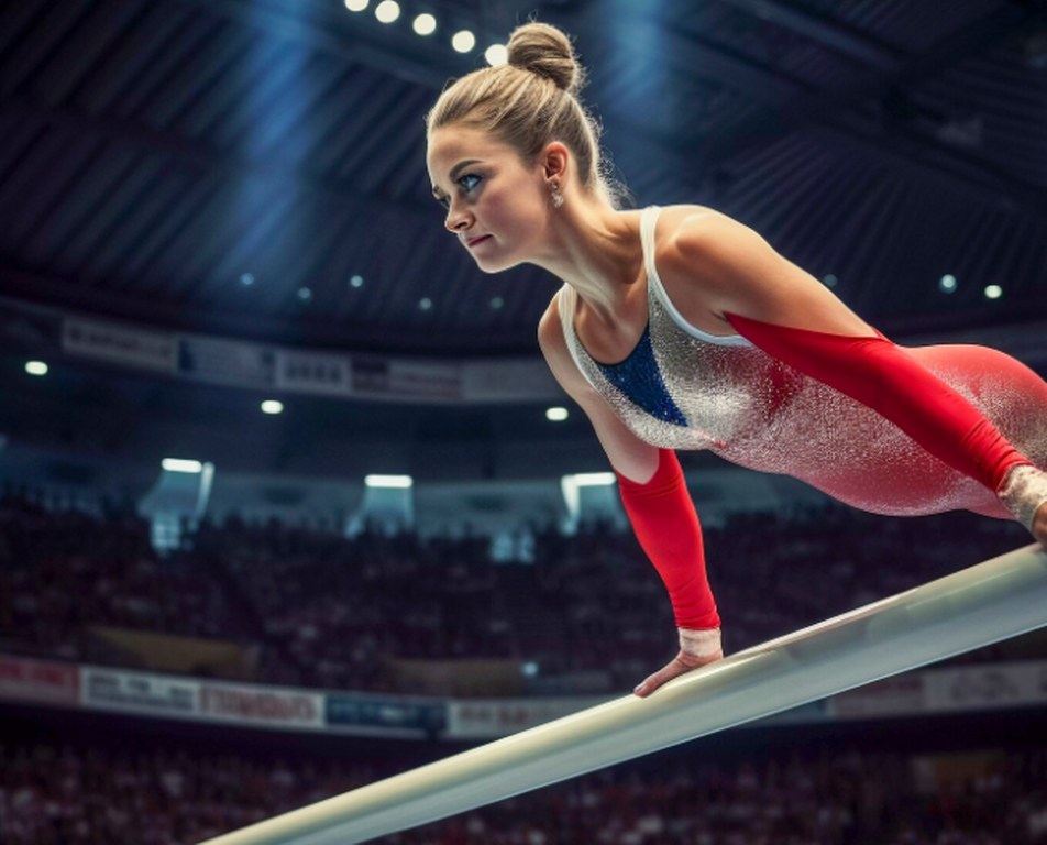 A gymnast performing.