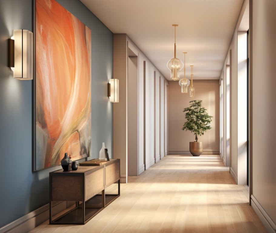 A hallway in a house.