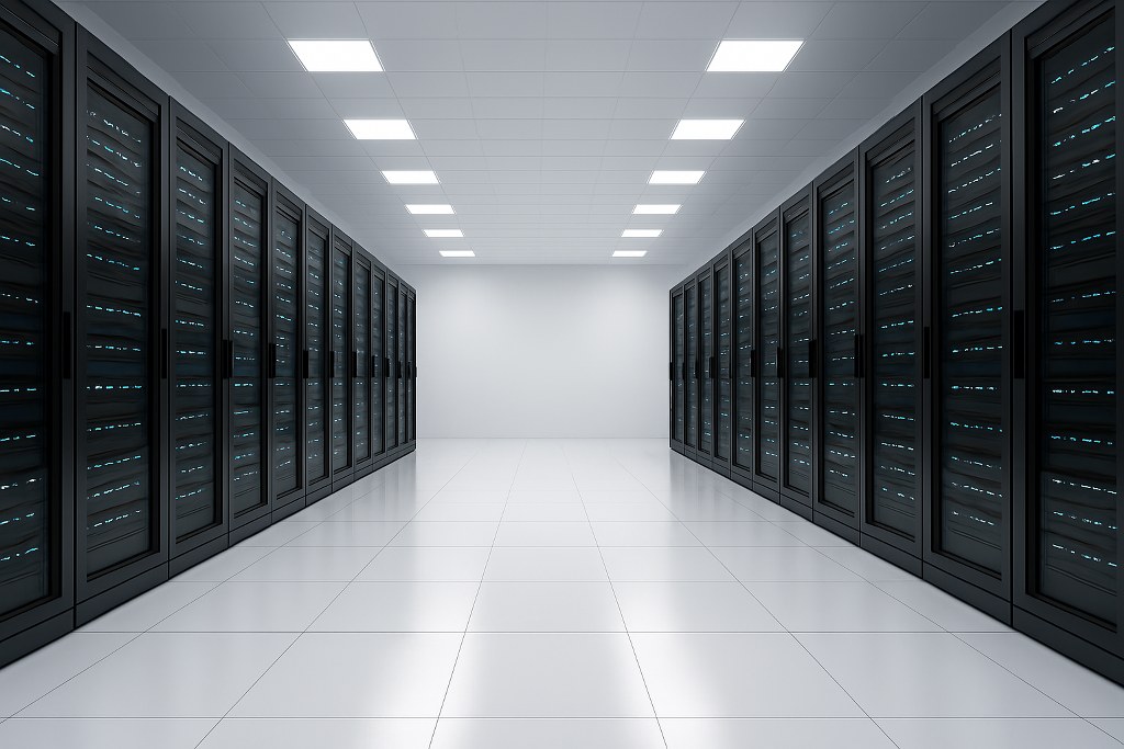 A modern server room.