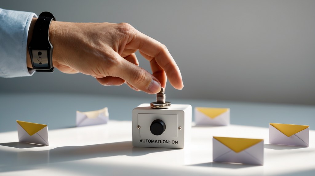 A person's hand flipping a switch labeled 