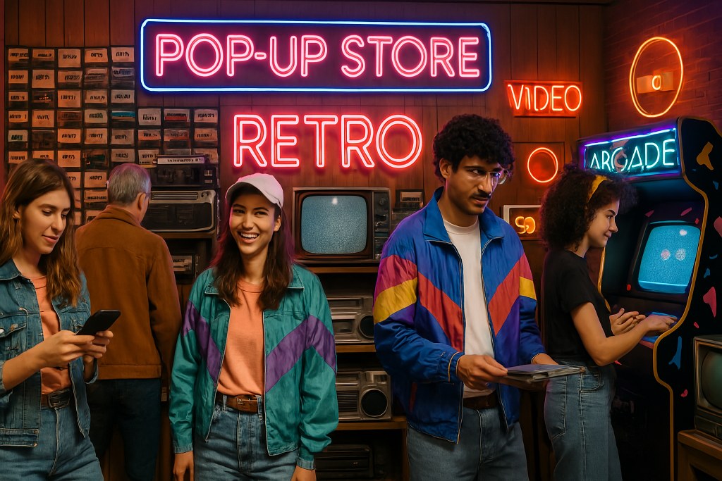 A vintage style pop-up shop.