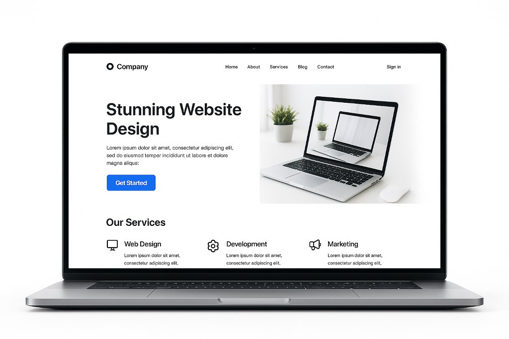A web design concept.