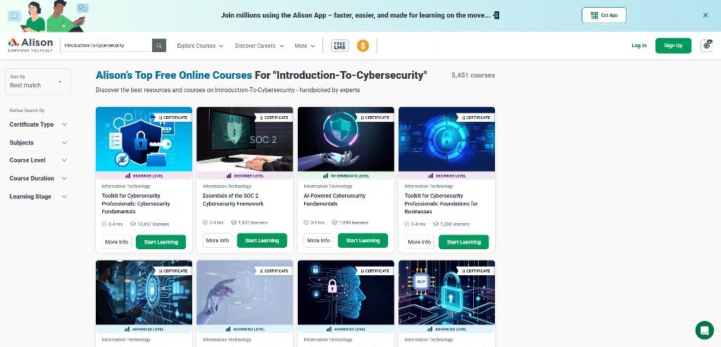 Alison's website.
