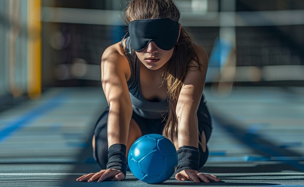 An athlete training.