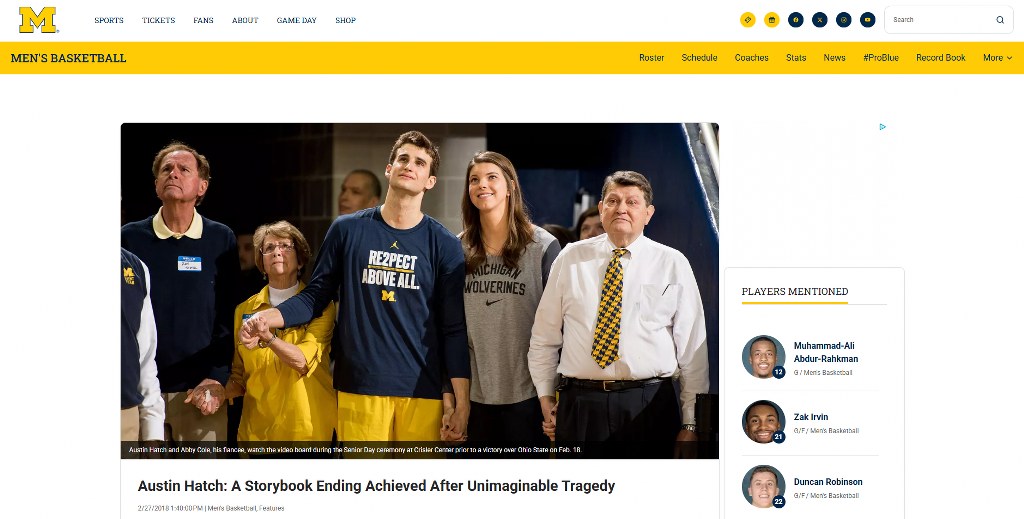 Austin Hatch article webpage.