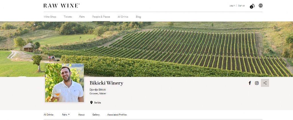 Bikicki winery homepage.