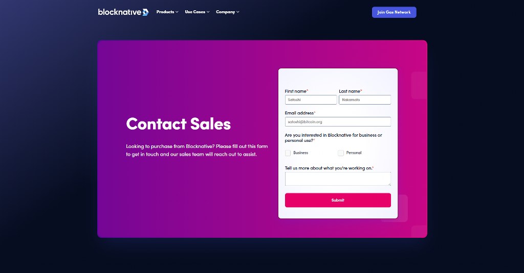 Blocknative website.