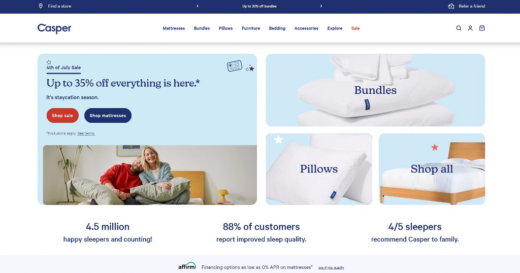 Casper website.