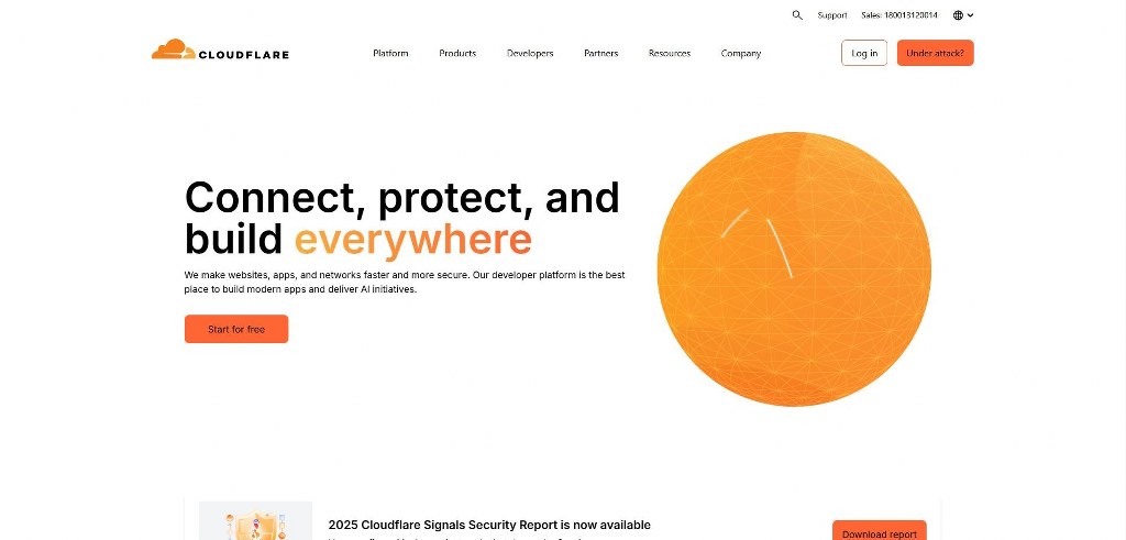 Cloudflare's website.