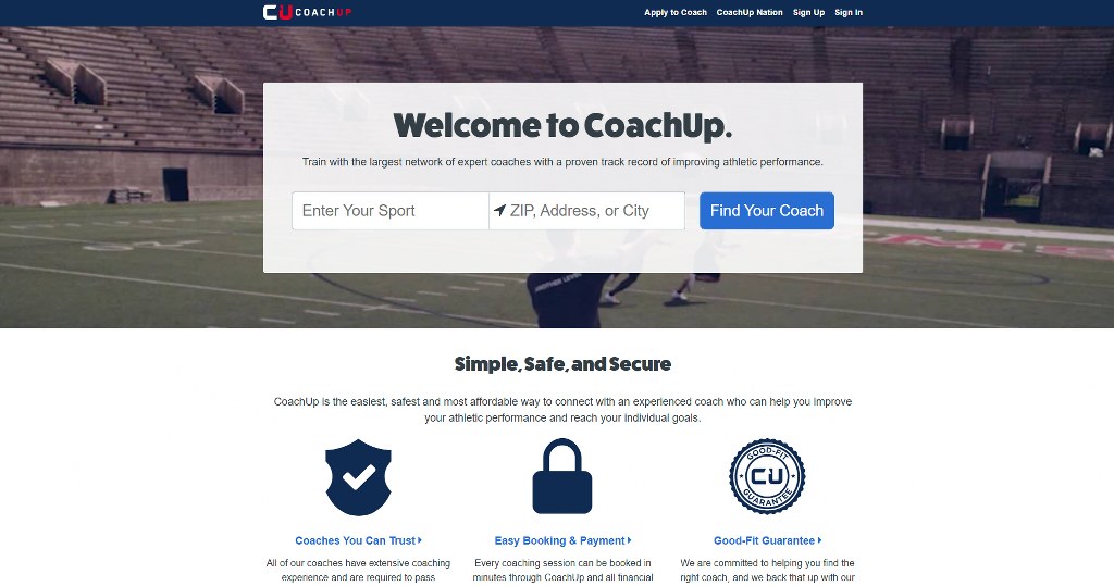 CoachUp website.