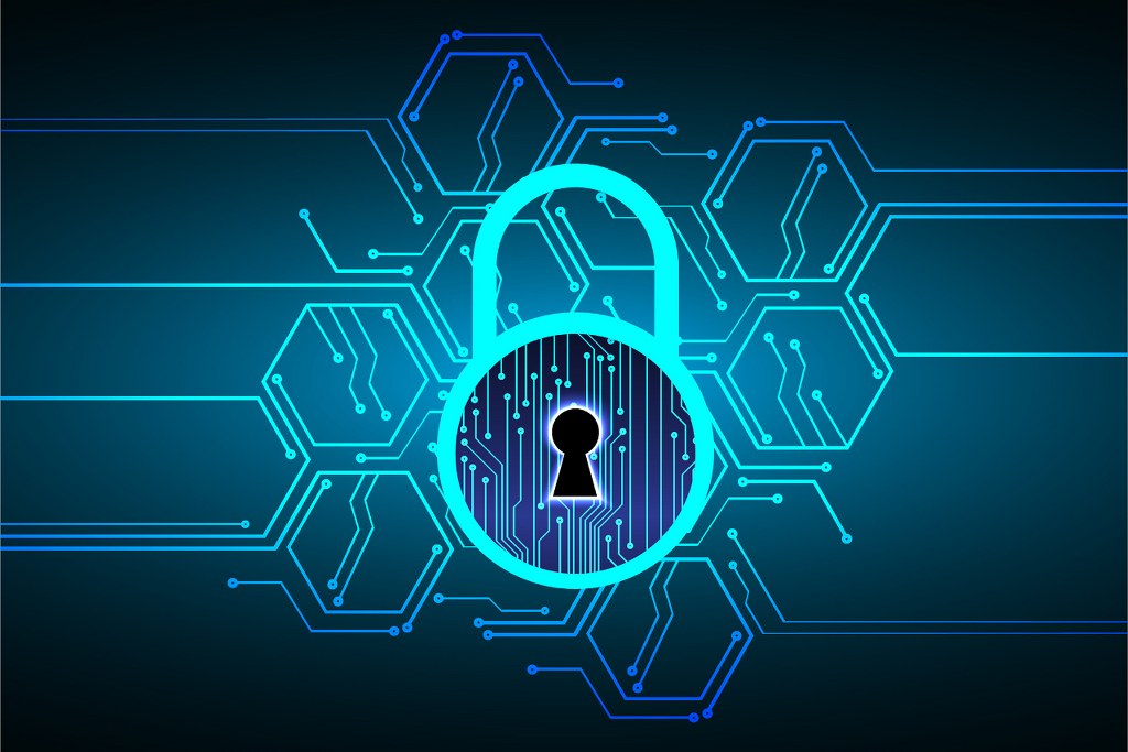 Digital Cyber Security Background.
