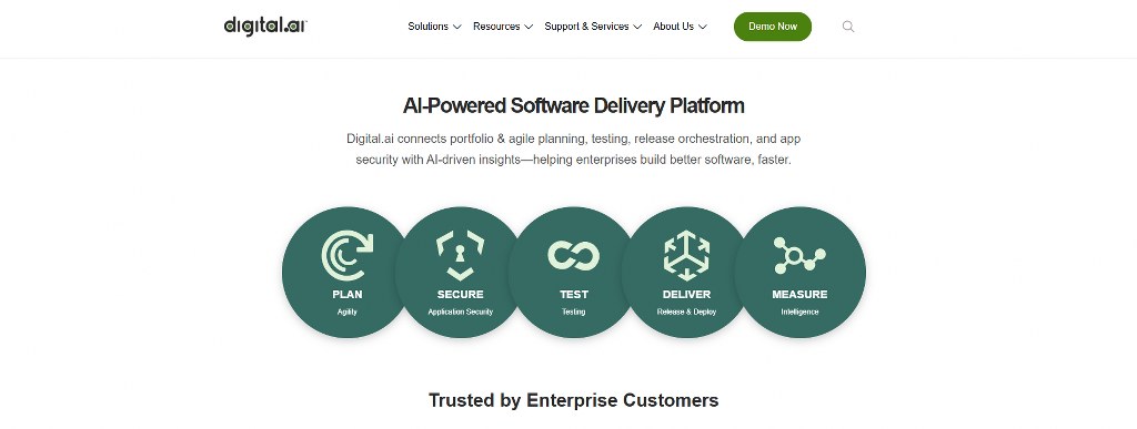 Digital.ai homepage.