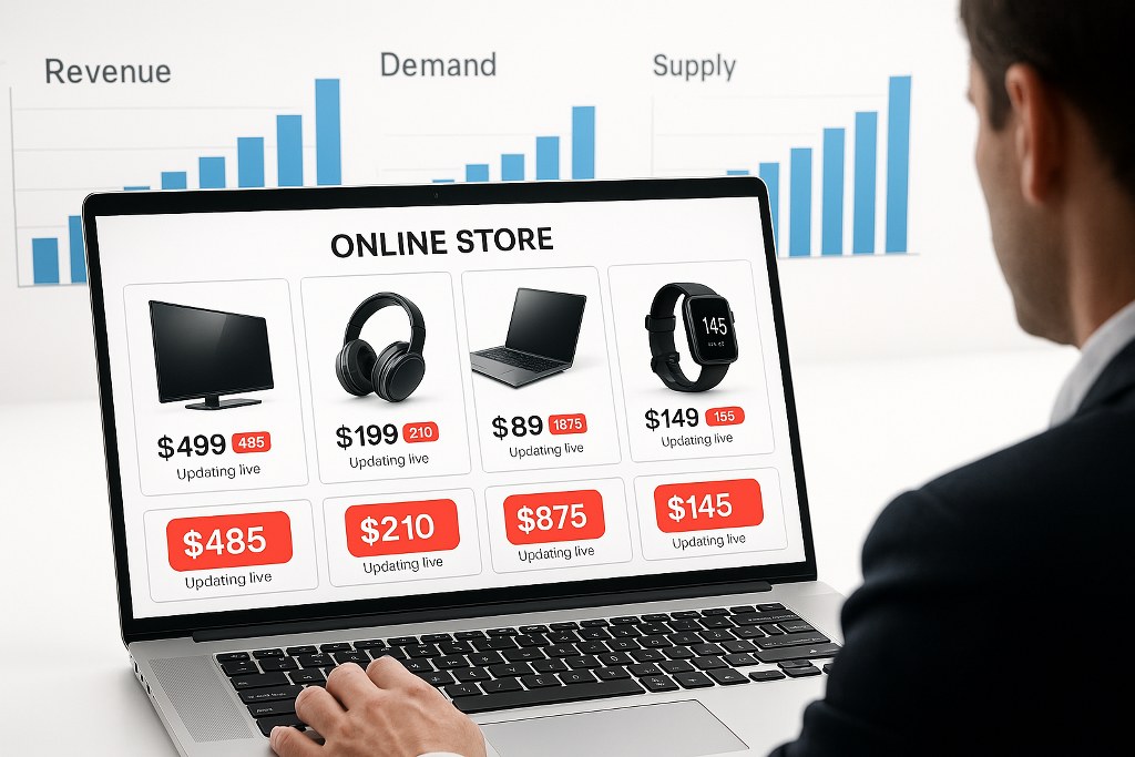 Electronic devices sold in an e-commerce store.