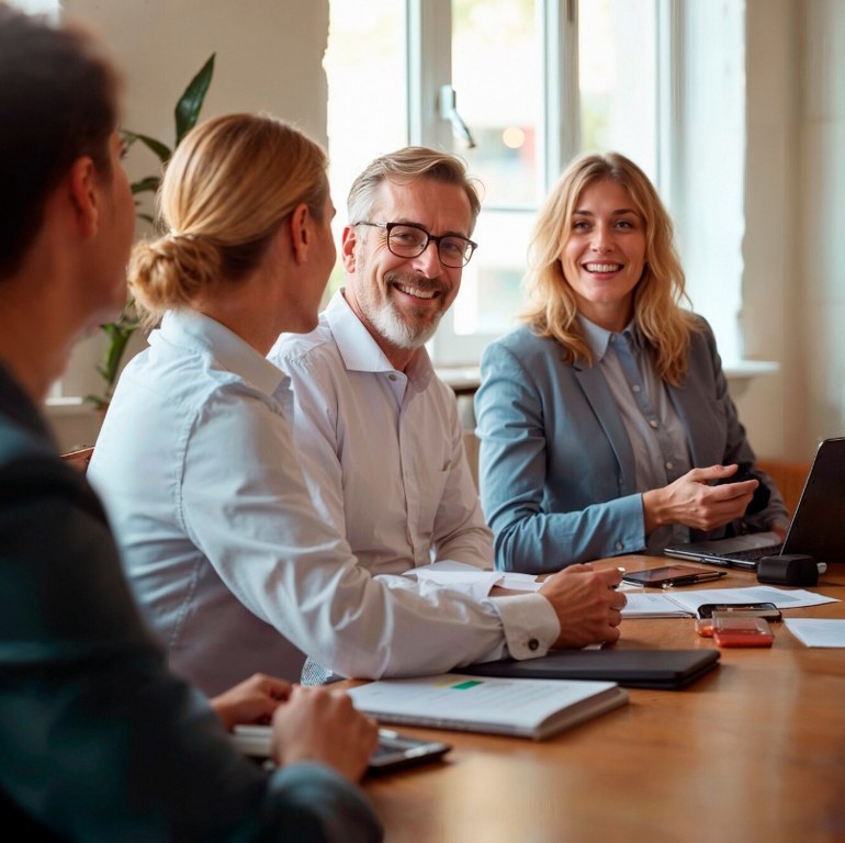 Entrepreneurs having a meeting.