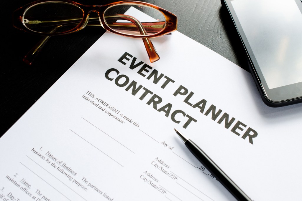Event planner contract.