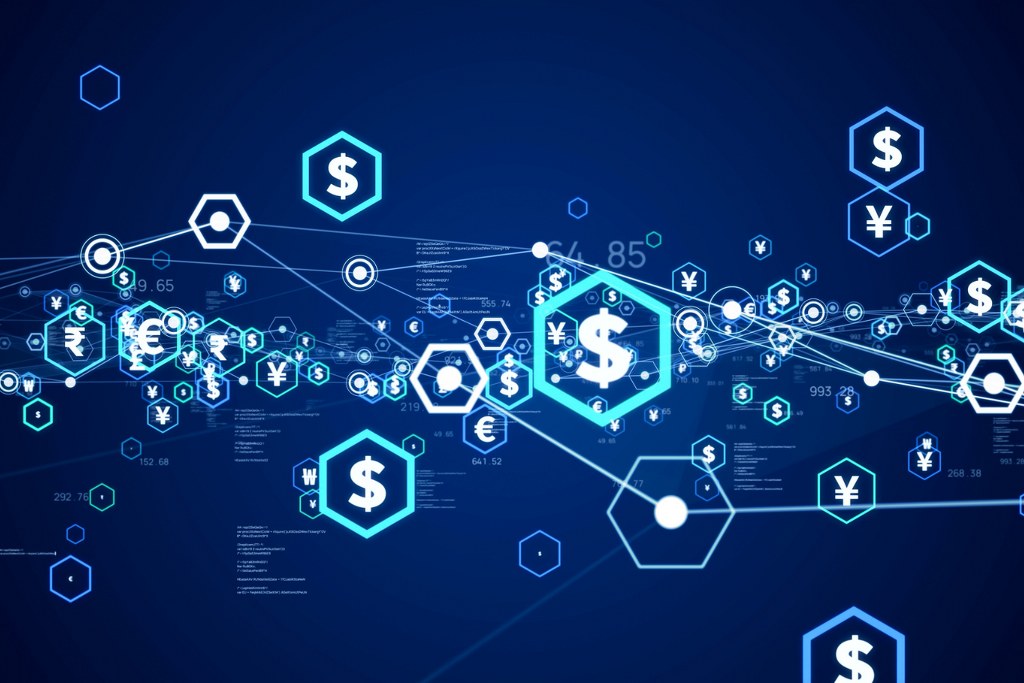 Financial technology concept.