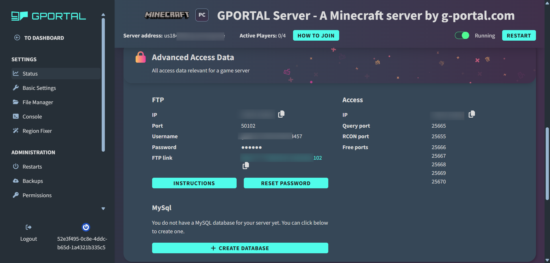Server status