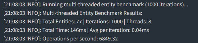 Entity Benchmark (1000 iterations)