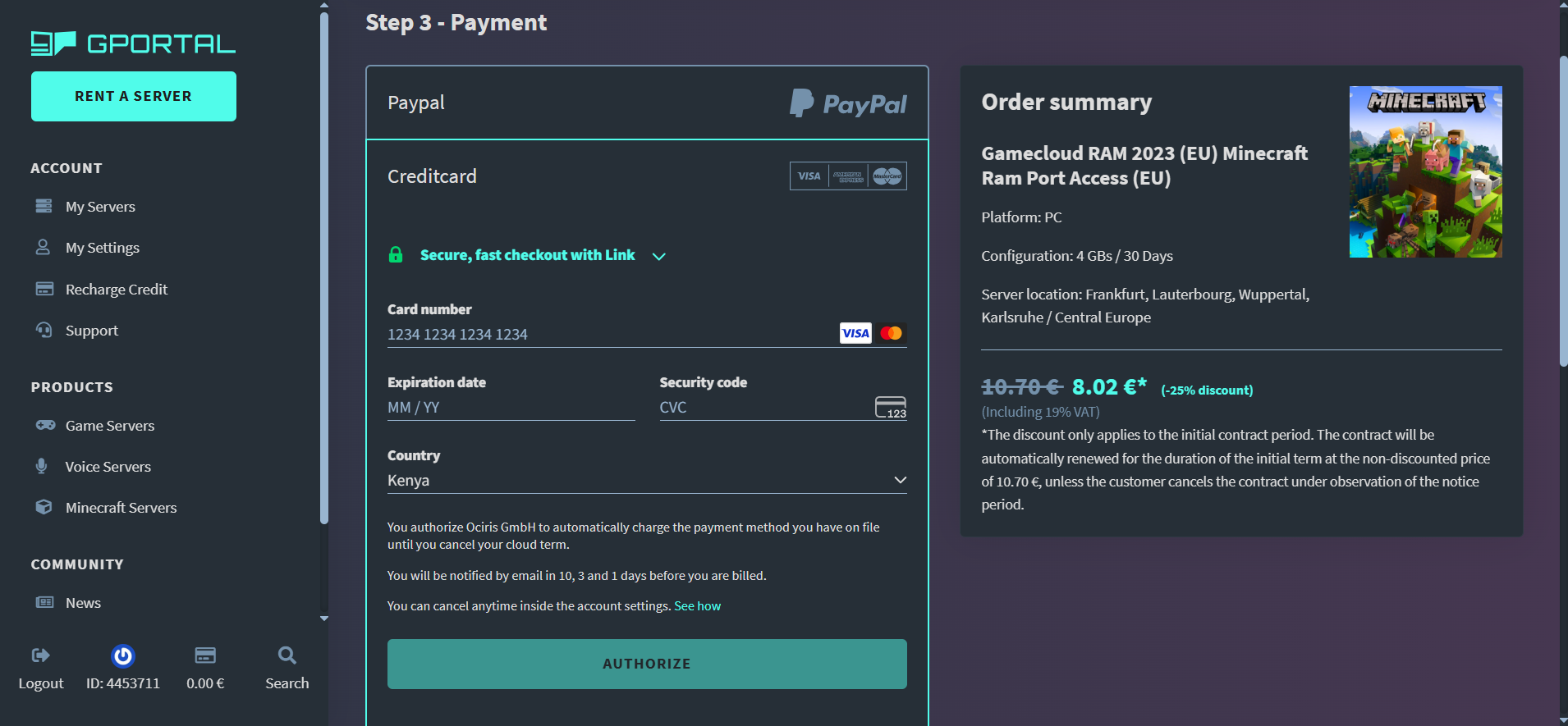 Payment options