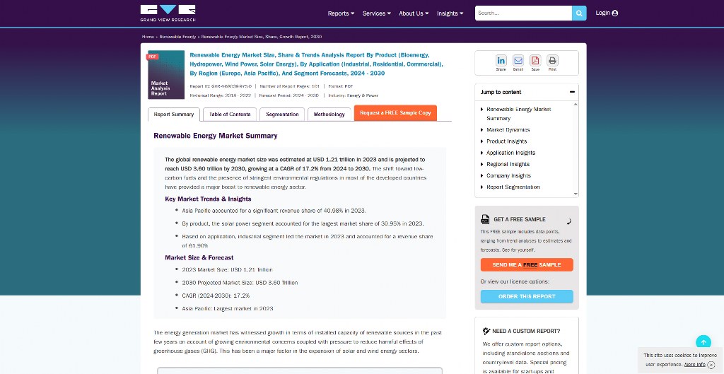 GVR article on renewable energy on their website.