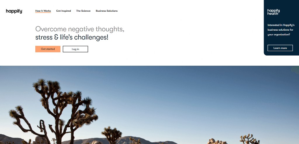 Happify's website.
