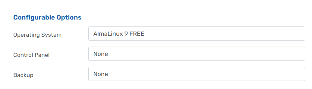 configurable Options