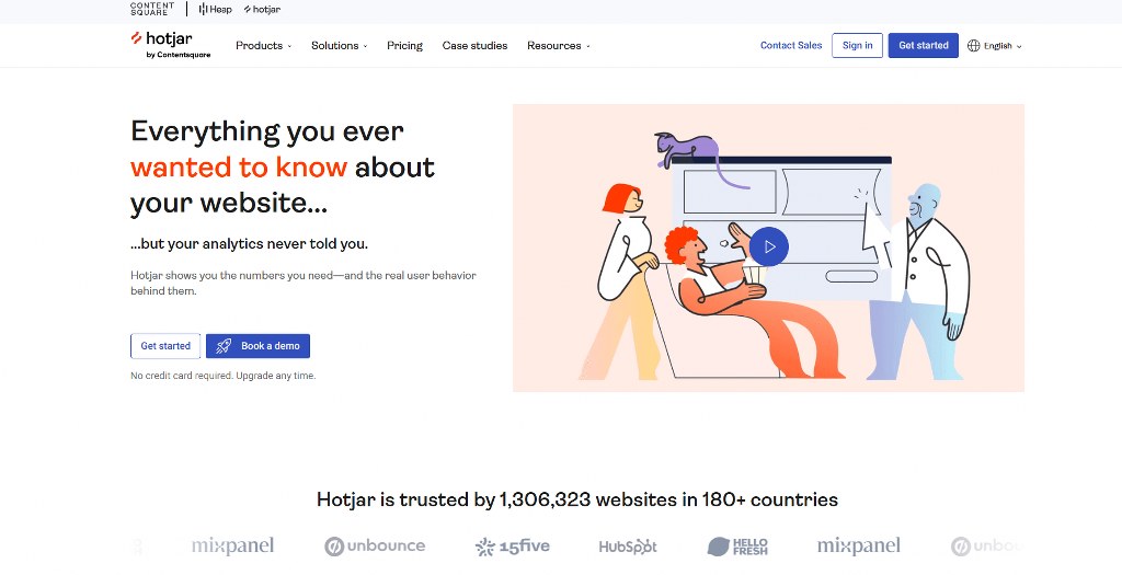 Hotjar website homepage.