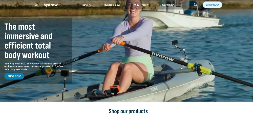 Hydrow website.