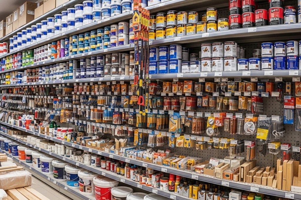Image of hardware store with full of supplies.