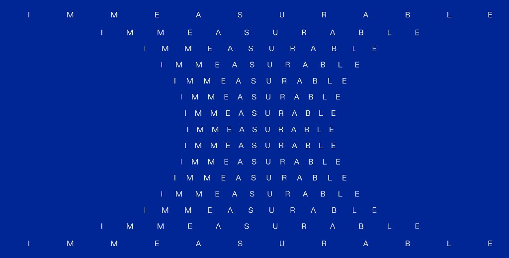 Immeasurable website homepage.