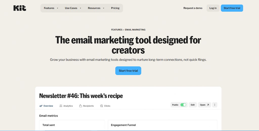 Kit homepage.