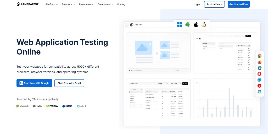 LambdaTest website.