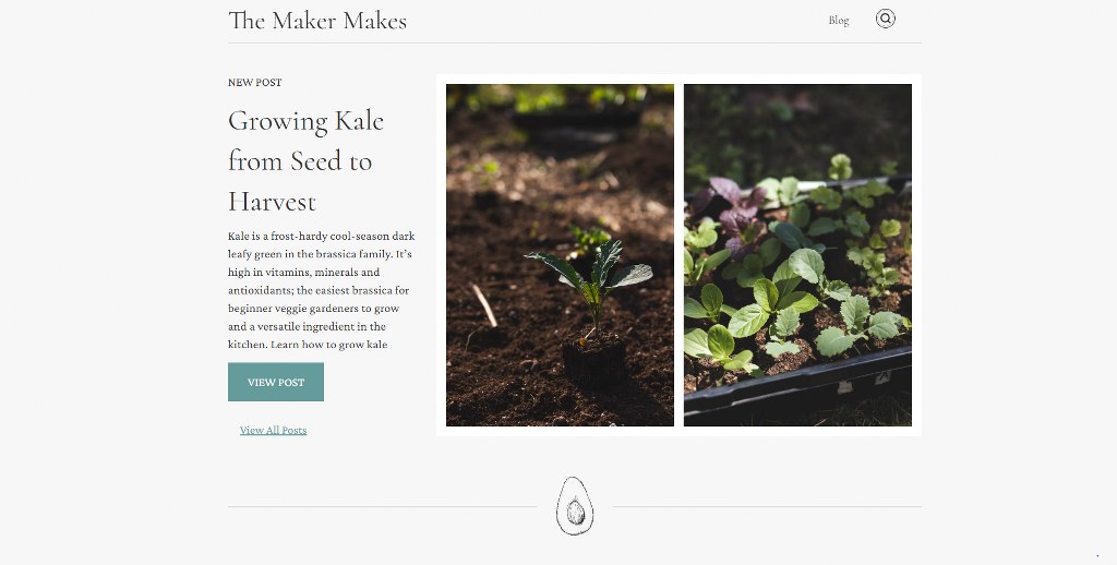 Maker makes homepage.