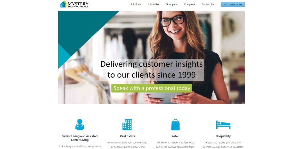 Mystery Shopping Service homepage