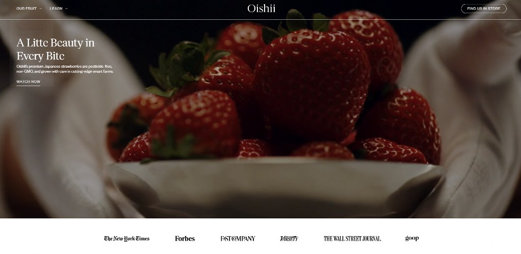 Oishii website.